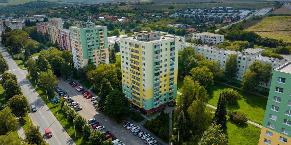Obnova fasády na bytovom dome v Prešove